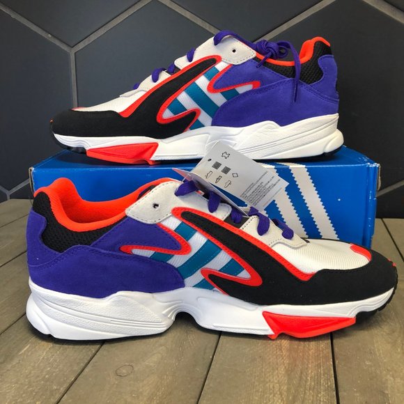 New Adidas Yung-96 Chasm Beige Purple Sneakers - Picture 2 of 5